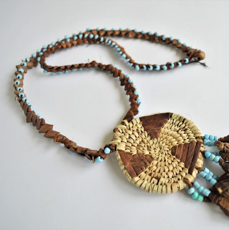 Leather and bead on sale necklaces