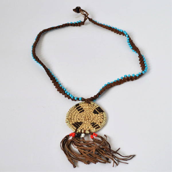 Woman leather necklace, Ethnic necklace, African style jewelry