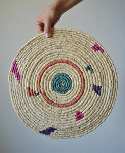 Handwoven wall decor basket