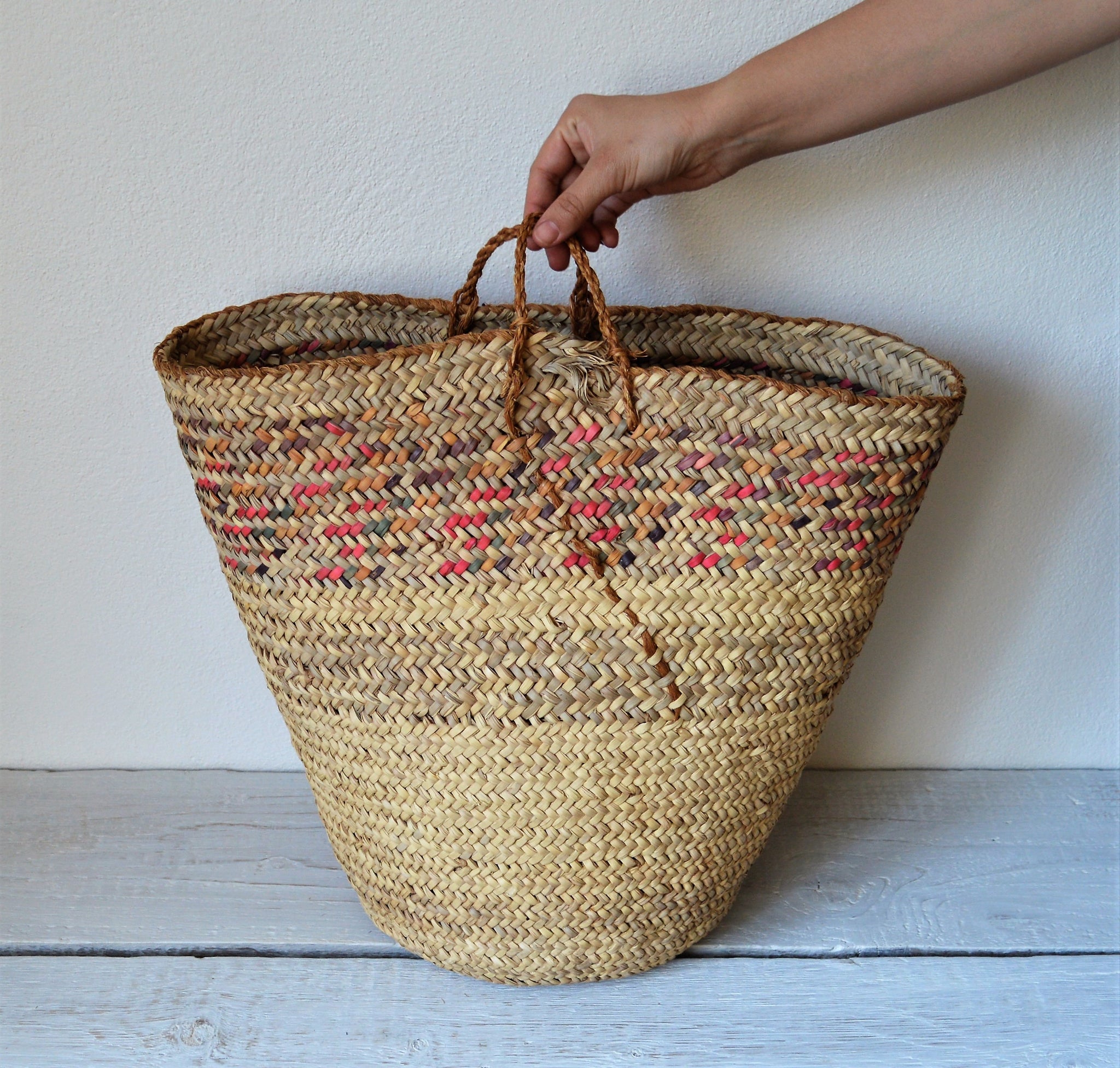 Vintage woven basket from Nubia