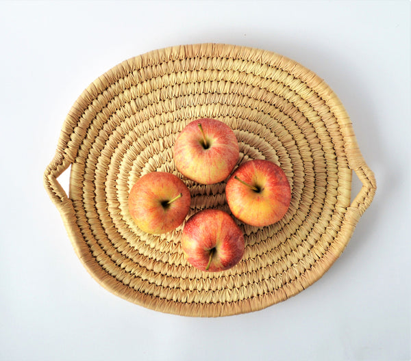 Egyptian woven fruit tray, Panier Africain