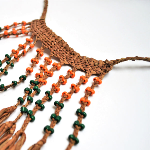 leather necklace, Gipsy hippie necklace