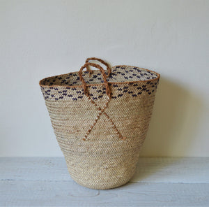 Rustic blue and neutral basket