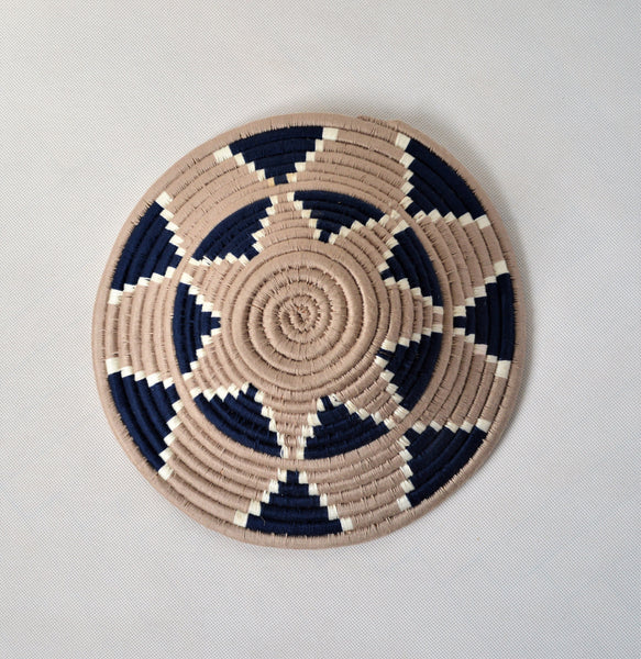 Nubian wool platter for fruits and wall decor, African wool basket