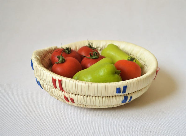 Wahat palm leaf woven plate for snacks