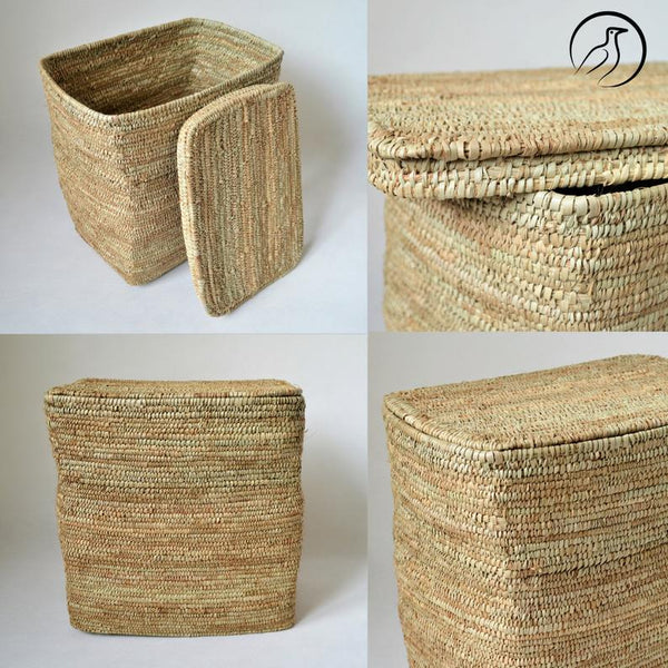 Rustic Hand woven basket, Rectangle African basket, Supreme box