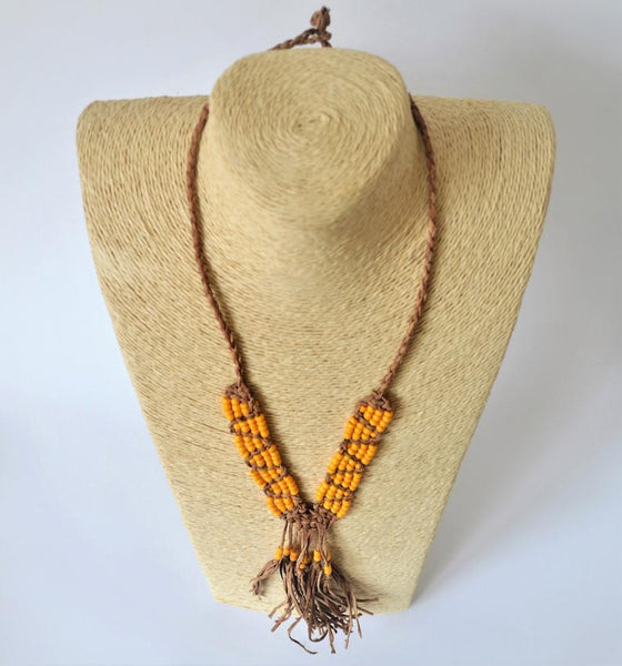 Egyptian leather necklace
