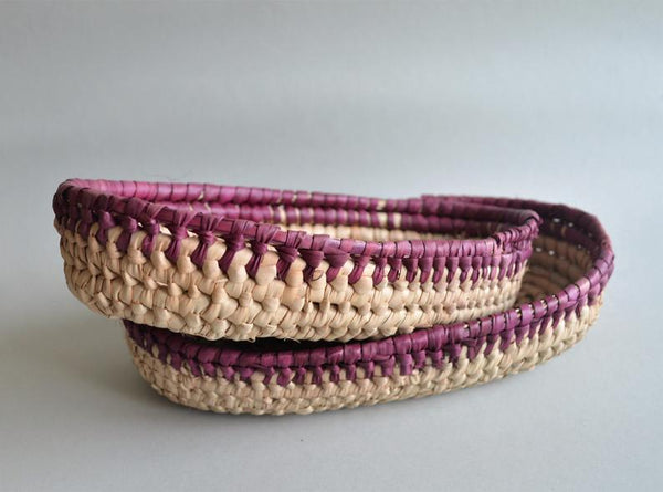 Oval bread bowl (purple)