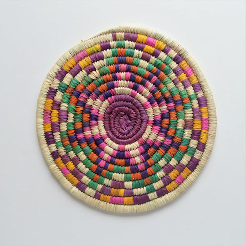 Pink woven plate, Wall Decor