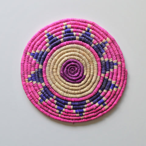 Pink plate, Wall Decor, Kitchen trivet, Mandala decoration